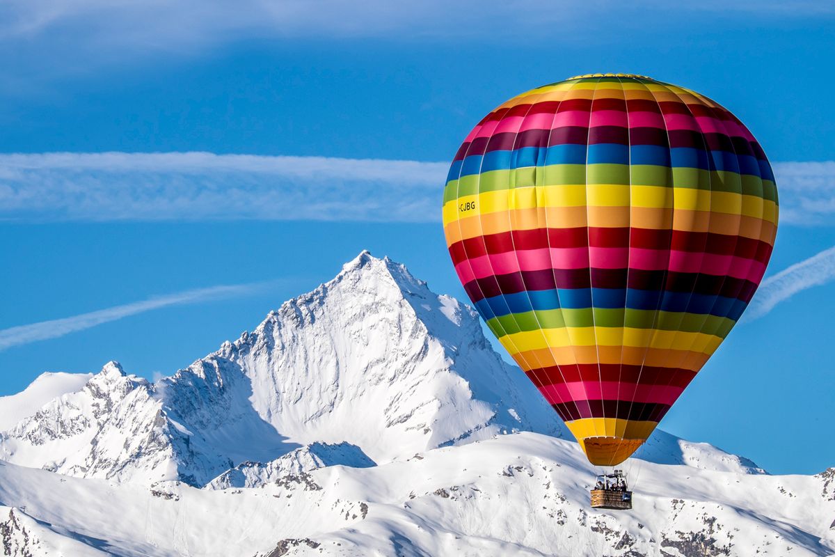 Hot Air Balloon Flight over the Aosta Valley
